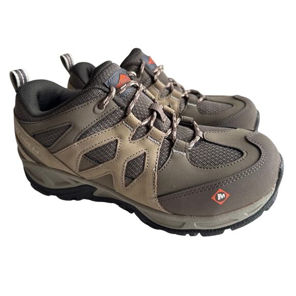 Merrell Siren Safety Work Shoe Women's 8 M Alloy Toe EH Leather Brindle J099322 - Picture 1 of 12